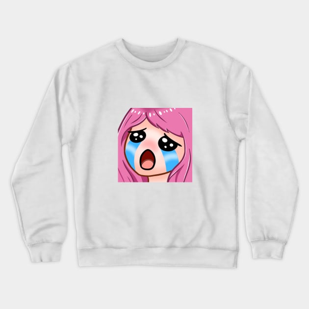Cry Emote Crewneck Sweatshirt by CreamyBunny
